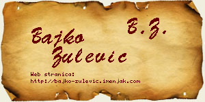 Bajko Zulević vizit kartica